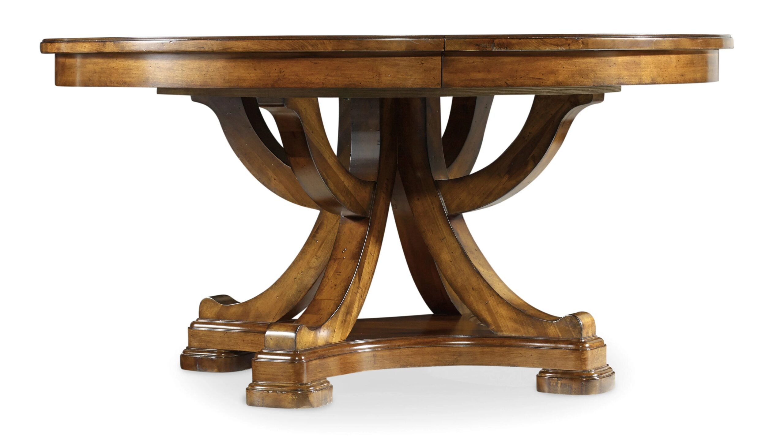 18c8b0e390413d72bf038948de266a62 Tynecastle Round Pedestal Dining Table with One 18'' Leaf - Image 1