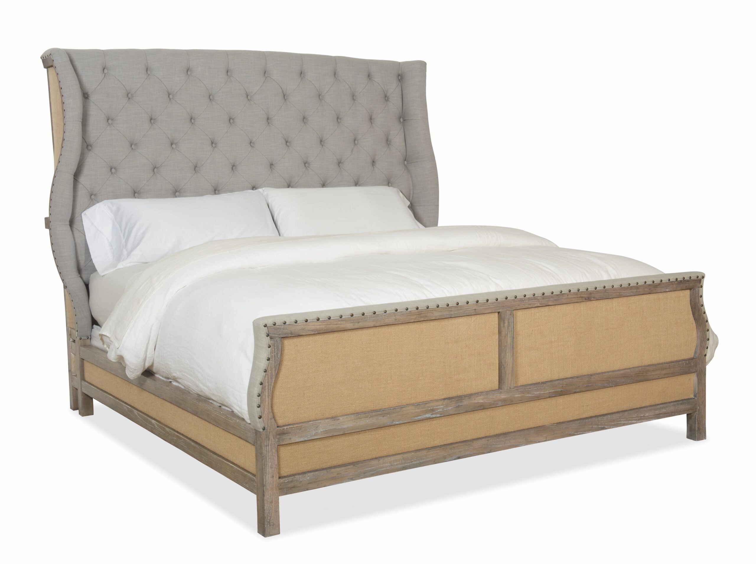 2998c495ac94d144067c1bab4683fbd7 Boheme Bon Vivant De-Constructed King Uph Bed - Image 1