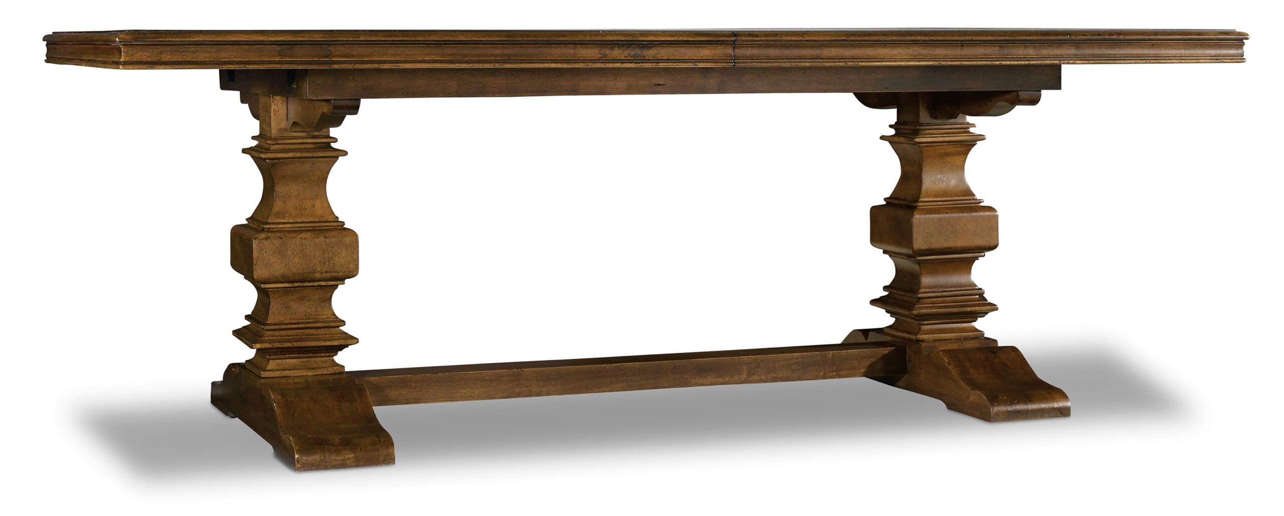 5866f796f7058bcdfd7a455c96992761 Archivist Trestle Table with 2-18in Leaves - Image 1