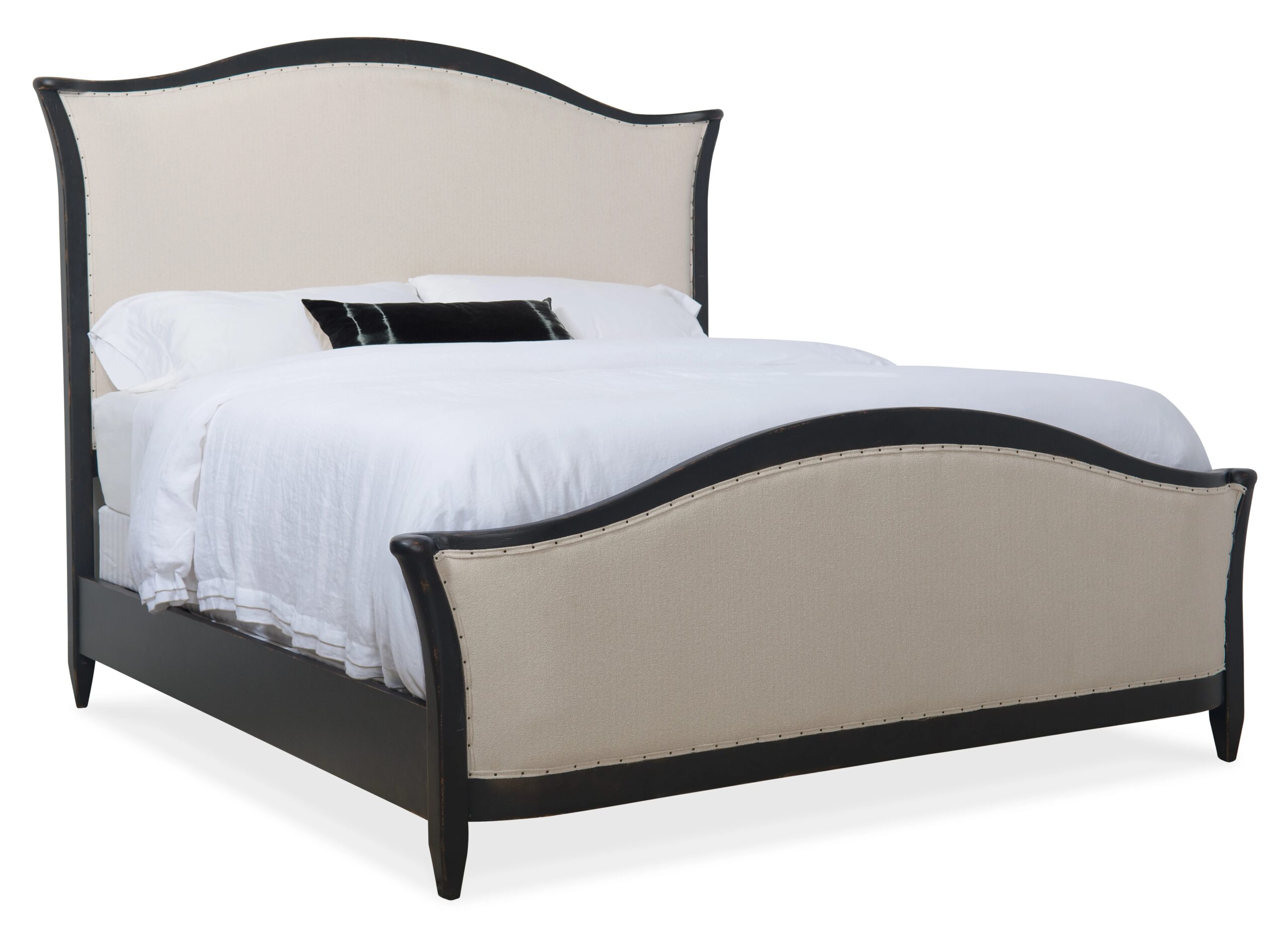 cb4d1cbbf92efbb0b2b56b66b43cbe3f Ciao Bella Queen Upholstered Bed- Black - Image 1
